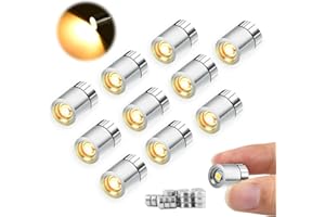 DIELIANHUA 10 pcs Mini Lumières LED, Lampe LED Miniature, Mini Lampe LED avec Batterie, Mini LED a Pile, Petite Lumière LED pour Maison de Poupée, Vitrines, Blocs de Construction Jouets, Collable