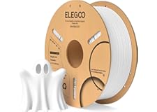 ELEGOO Filamento PLA 1.75 1KG Blanco, Filamento para Impresora 3D, Precisión Dimensional +/- 0.02mm, Carrete Filamento 3D,para Mayoría Impresoras 3D