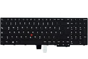 TellusRem ersatztastatur Deutsche Nicht Hintergrundbeleuchtung für Lenovo Thinkpad E570 E575 E570C