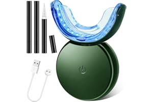 UWELLIKY Kit Sbiancante Denti, LED Sbiancante Denti Professionale con 3pcs Gel Sbiancante per Denti, Ricarica Magnetica, Rimuovere Rapidamente Macchie Dei Denti, Kit Per La Cura Dentistica Domestica