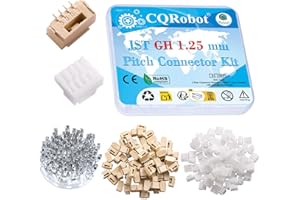 CQRobot JST GH 1,25 mm Tonhöhe 4-Polige Elektronischer Steckverbinder IC Männlich Stecker, Weiblich Buchsengehäuse und T-Crimp-Klemme. 80 Sätze / 480 Teile Kabel-zu-Platine-Adapterkabelbaugruppe.