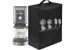 AIRMSA Couvercle résistant à la chaleur, imperméable et anti-poussière pour sorbetière et machine à dessert Ninja Creami NC300EU, Ninja 2 en 1, Ninja Creami Deluxe NC501EU (NC501EU)