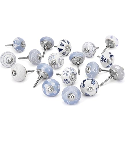 Petit Bouton Torette Vintage Shabby Chic – Céramique Blanche, Diam. 3.5cm, Fabrication Anglaise
