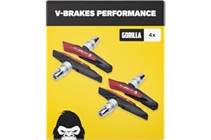 ALPHATRAIL V-Brake Patin de Frein 2 Paire 72mm Asymmetric I pour Shimano, Tektro, Avid, Sram, XLC etc I Haute Performance dans Humides I Durable & Ajustement Parfait I Plaquette de Frein