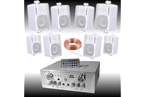 ibiza sound - Sono Magasin INSTITUE Restaurant Bar PUB Club Salon DE Coiffure 8 Enceintes Blanches Ampli USB