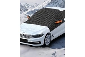 UGOVIANE Copri Parabrezza Auto, Copri Parabrezza per Inverno con 10 Magnete Copri Vetro Auto Ghiaccio, Telo Antighiaccio, Copriparabrezza Inverno Esterno per Maggior Parte dei Veicoli Antigrandine Anti Gelo