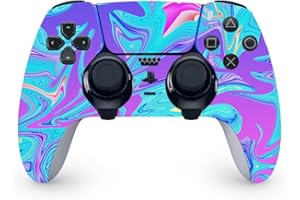 Wonhomke Reines Farbdesign für PS5 Gamepad Joystick Skins für PS5 Controller Skin Aufkleber für PS5 Controller PVC Aufkleber (PS5-008)