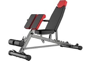 FF FINER FORM Finer Form Multi-Functional FID Weight Bench for Full All-in-One Body Workout – Hyper Back Extension, Roman Chair, Adjustable Ab Sit up Bench, Incline Decline Bench, Flat Bench