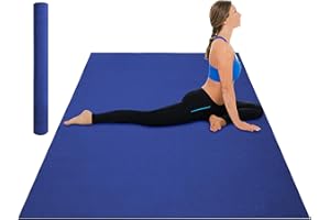 IlGruppone Tappeto per Esercizi Grande Extra Large 120 x 180 Cm Antiscivolo Resistente Tappetino Allenamento Pilates - Blu