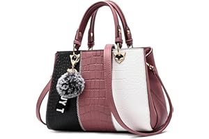 VARLIVOO Casual Bolsos para Mujer Bolsos Bandolera Bolsos de Mano Bolsos Totes para Mujer Bolso Señoras Cocodrilo Patrón Impermeable PU Cuero