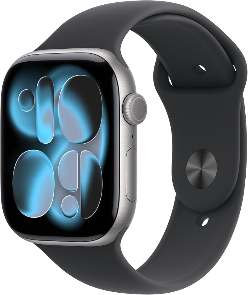 Apple Watch Series 11 GPS + Cellular 42 mm Uzay Grisi Alüminyum Kasa Akıllı Saat ve Siyah Spor Kordon - S/M. Uyku Skoru, Fitness Takibi, Sağlık İzleme, Hep Açık Ekran