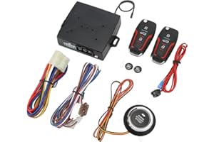 Leapiture Kit per Auto con Ingresso Senza Chiave Sistema di Accesso Senza Chiave per Auto Antifurto 12V Sistema di Blocco Remoto con Avvio con Un Pulsante Universale per Automobili