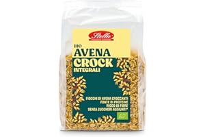 STELLA EVOLUZIONE ALIMENTARE Avena Crock Integrali Stella - Fiocchi di Avena Croccanti Bio | Family Pack 6 x 300g | Senza Zuccheri Aggiunti | Fonte di Proteine | Ricco di Fibre