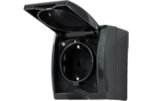 REV AquaForm, Steckdose - Feuchtraum, IP44 einpolig, Aufputz, anthrazit