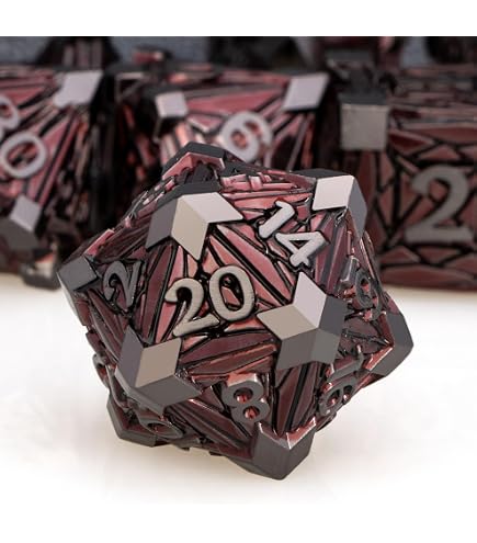 Dés Jdr DollaTek Dés Métal Dragon DND - Set De 7 Dés Colorés Avec Sac - Pour Jeux De Rôle Dungeons & Dragons Dés Jdr DollaTek Dés Métal Dragon DND - Set De 7 Dés Colorés Avec Sac - Pour Jeux De Rôle Dungeons & Dragons