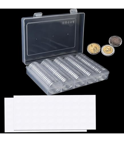 MHLKGNW 100pcs Capsule In Materiale Trasparente Per Monete Da 2
