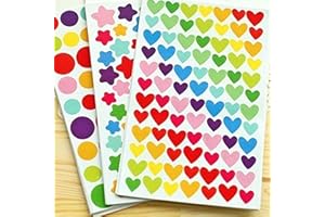 PuTwo Gommettes 18 Feuilles 1200 Gommettes Pour Fujifilm Instax Mini Photo Autocollants Pour Album Photo Scrapbooking Instax Mini Photo DIY Accessoires, activites manuelles pour enfants - Multicolore