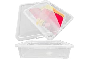 EDANTI Pojemnik Pudło Plastikowe Pojemniki Z Pokrywą MultiBox (10 L Przeźroczysty)