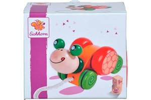 Eichhorn 100005553 Pull Along Animal, Turtle Toy, Multicoloured