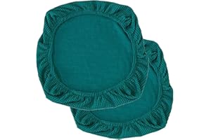 Sunnyway Stretch-Stuhlhussenbezug für Bürostuhl Waschbarer elastischer Sitzbezug Computer-Bürostuhlbezug Universelle Stuhlbezüge Drehstuhlbezüge Set für Bürostuhl mit Armlehnen 2 Stück (Blau)