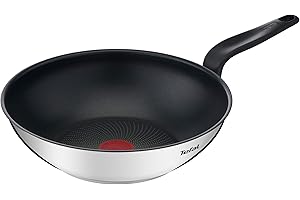 Tefal PRIMARY padella wok 28 cm, in acciaio inox con antiaderente