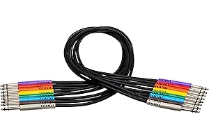 Hosa TTS-830, Balanced Patch Cables, TT TRS to Same, 1 ft