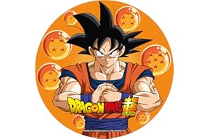 Dekora, Oblea Comestible Dragon Ball, Decoración para Tarta de Cumpleaños Infantiles de Son Gok?, Adornos para Pasteles y Postres, Disco 20 CM