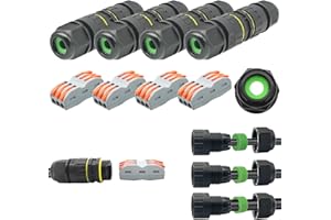 CTRICALVER Wasserdichter Anschlusskabel Außenkabelanschluss Neuer IP68-Anschluss Außenhülsenkupplung 5 mm-14 mm (4er-Pack)