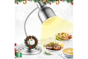 YJINGRUI Free Standing Food Warming Lamp 250W Silver Buffet Food Heating Lamp with Hose Stretchable up to 70cm for Buffet Kitchen Restaurant (Single Bulb)