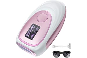 AMINZER IPL Hair Removal System,999,000 Flashes,Ice Cooling Function,Permanent & Painless Laser Hair Remover,5 Energy,Manual & Auto Modes for Men and Women, Body, Face, Bikini Zone