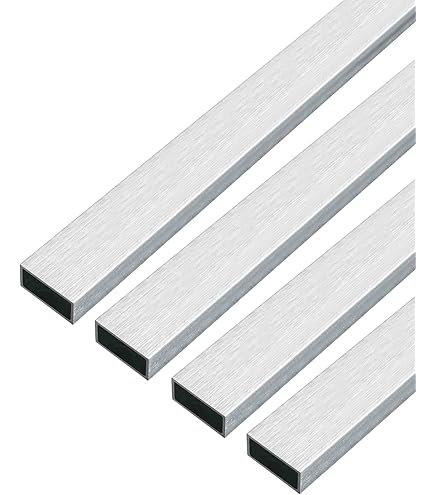 Tube Rectangle Aluminium 100x50 Mm - Épaisseur 2 Mm - Longueur 0.5 M - Pour Bricolage, Construction Et Décoration