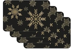 Venilia 59147 zestaw podkładek na stół do jadalni, podkładka pod talerze, dekoracja stołu, bożonarodzeniowa, zmywalna, przystosowana do kontaktu z żywnością, 45 x 30 cm, 4 sztuki