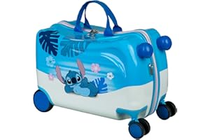 Undercover - Trolley cavalcabile - bagaglio per bambini su cui sedersi - caricabile fino a 50 kg - con pratiche maniglie per il trasporto - robusta valigia da viaggio per bambini