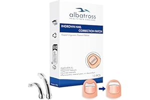 ALBATROSS HEALTH NEW ENGLAND Ingrown Toenail Removal Kit, Toenail Straightener and Brace for Curved or Ingrown Nails, At-Home Ingrown Nail Treatment Kit for Quick Pain Relief and Nail Correction