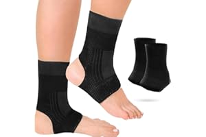 HUSHRICH Kids Ankle Brace Stabilize Joints, Child Ankle Support Compression Sleeves, Ankle Sleeve for Jogging Running Gymnast Fitness 7-12 Years Boys Girls