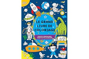 Le Grand Livre de Coloriage pour Garçons: Enfants 4 ans et +: Pirates, dinosaures, robots et plus encore