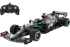 CMJ RC CARS Mercedes F1 Coche teledirigido AMG F1 W11 EQ (Escala 1:18) Coche teledirigido de 2,4 GHz con Licencia Oficial Benz de Carreras Modelo de Juguete Pilotos - Lewis Hamilton + George Russell Conducen