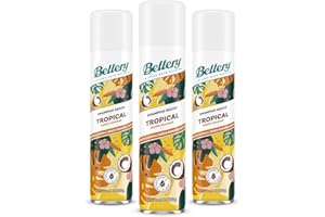 Bellery Tropical Exotic Coconut Dry Shampoo - Shampoo Secco Spray per Tutti i Tipi di Capelli - Formula Rinfrescante e Ravvivante - Fragranza Esotica e Avvolgente - 3 Shampoo Spray da 200ml