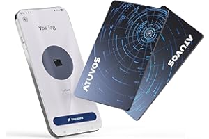 ATUVOS Dual System Card Tracker - 2 Pack ，(Thin 0.16cm) (Wireless Charging) Compatible with Android Google Find Hub or iOS Apple Find My App, Bluetooth locator suitable for suitcases, Wallet