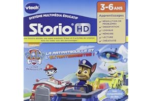 VTech - Storio La Pat' Patrouille, Cartouche de Jeu HD pour Tablette Enfants avec 1 Histoire, 9 Jeux, 1 Aventure et 2 Activités Créatives, Cadeau Enfant de 3 Ans à 6 Ans - Contenu en Français