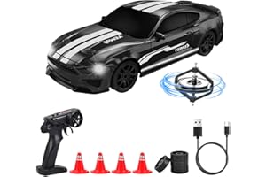 Vefacion Mini Ferngesteuertes Auto 1:43 4WD Drift RC Auto 15KM/H RC Drift Car Rennauto Ferngesteuert mit Gyro LED-Leuchten 2,4GHZ Fernbedienung
