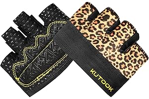 ‎KUTOOK KUTOOK Fitness Handschuhe Krafttraining mit zughilfe Rutschfester Silikon Atmungsaktive Gewichtheben Handschuhe Trainingshandschuhe Herren Damen für Gym Kraftsport Sport Crossfit Training Schwarz