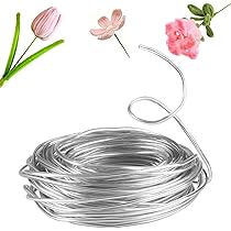 18 gauge 1 mm aluminium knutseldraad, 180 voet buigbare metaaldraad, draad voor knutselen voor beeldhouwen, fietsmodellering skelet knutselen bloemen maken, sieraden maken (1 mm-zilver-55 meter