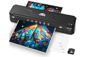 Raycial Laminiergerät, A3 Laminiergerät mit 30 Laminierblättern für A3/A4/A5/A6, Heiß und Kalt Laminiergerät mit Eckabrunder, Schnelles Aufwärmen, Laminiermaschinen für Zuhause, Büro, Schule