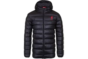 LIVERPOOL F.C. Liverpool FC Mens Jacket Hooded Winter Quilted OFFICIAL Football Gift