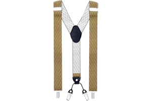 MASADA Bretelles pour hommes Clips robustes 3,5 cm de large jusqu'à 195 cm de hauteur