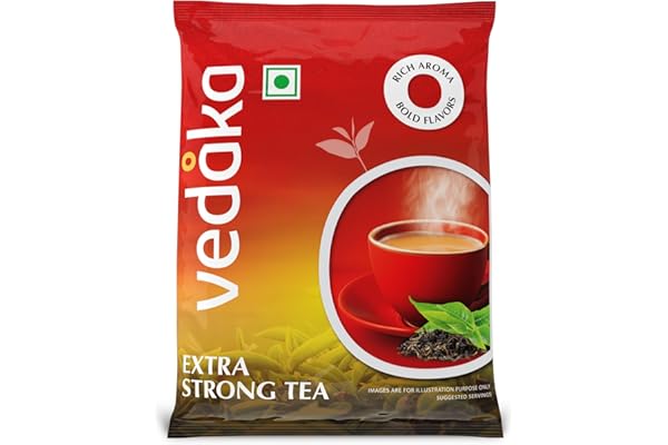 Amazon Brand - Vedaka Extra Strong Tea Powder 500G Kadak Chai Bold & Aromatic Black Tea