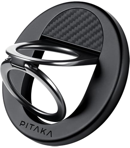 PITAKA MagSafe Phone Grip, 360 Degree Rotation Magnetic Phone Grip