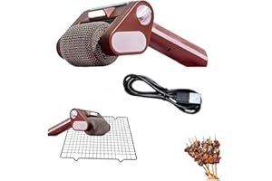 GÉNÉRIQUE Brosse Électrique pour Barbecue USB, Nettoyeur de Grill Sans Poils avec Câble USB, Rouleau Rotatif en Acier Inoxydable 304,Puissance 350 tr/min, pour Nettoyage Facile des Grills à Gaz et Charbon (1PC)