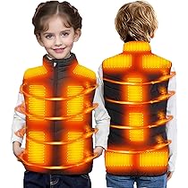 Wyongtao Elektrische Heizjacke Kinder - USB-beheizte Winterjacke Mit 3 Temperaturstufen